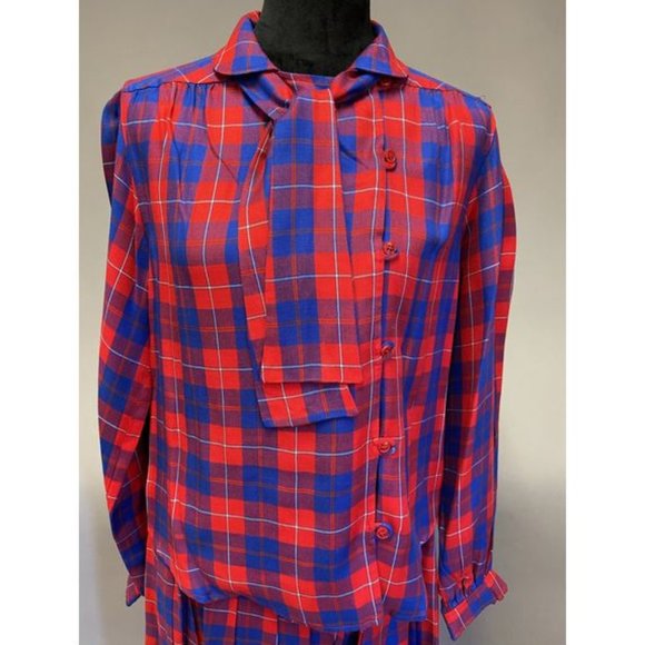 Don Sayres, plaid skirt set, size 8 - Picture 3 of 4